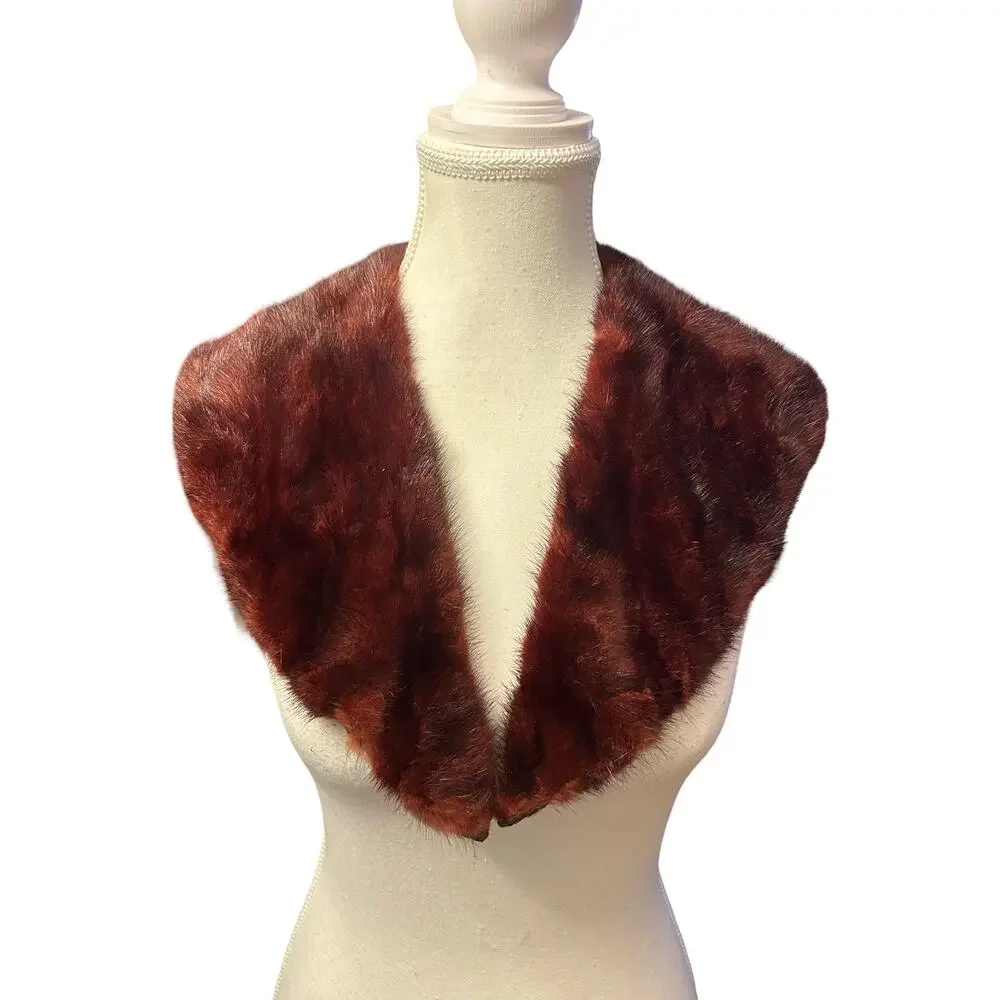 Vintage Brown Fur Collar Scarf